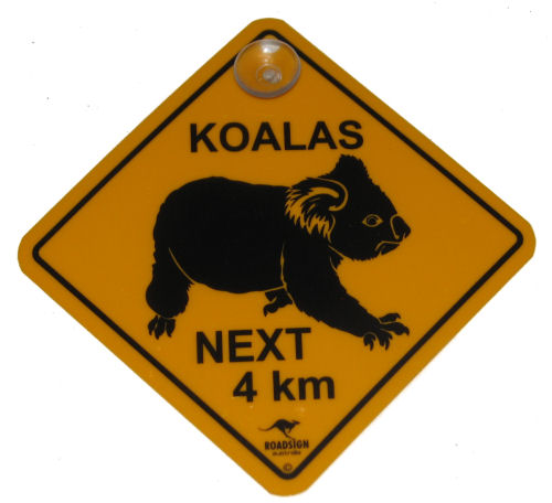 Suction Road Sign - Koala