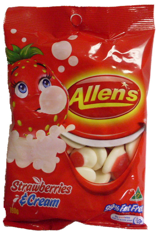 Allens Strawberries n Cream 190g