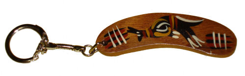 Key Ring - Aboriginal Wooden Boomerang