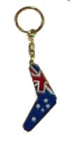 Key Ring Metallic Oz Flag/Boomerang