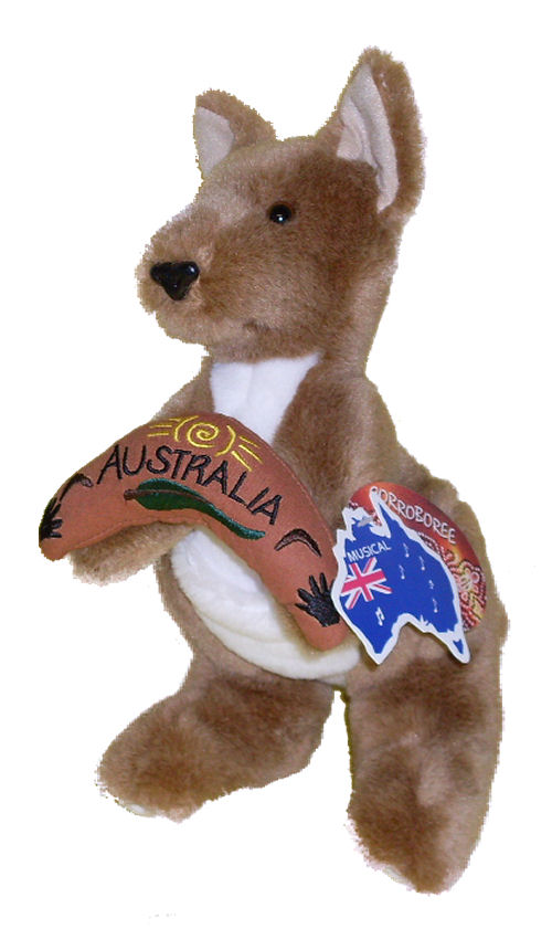 Kangaroo with Musical Boomerang 10.5" (26cm)