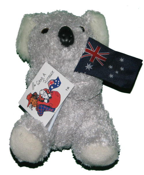 Soft Plush Koala & Embroided Aussie Flag 6" (18cm)