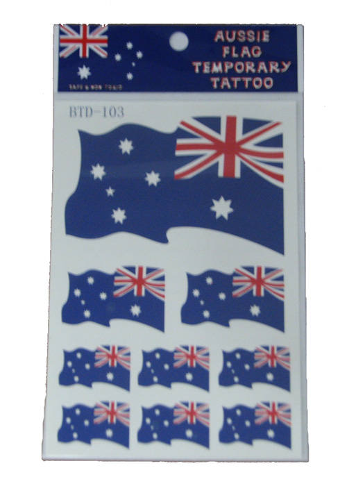 Australian Flag Temporary Tattoos Assorted