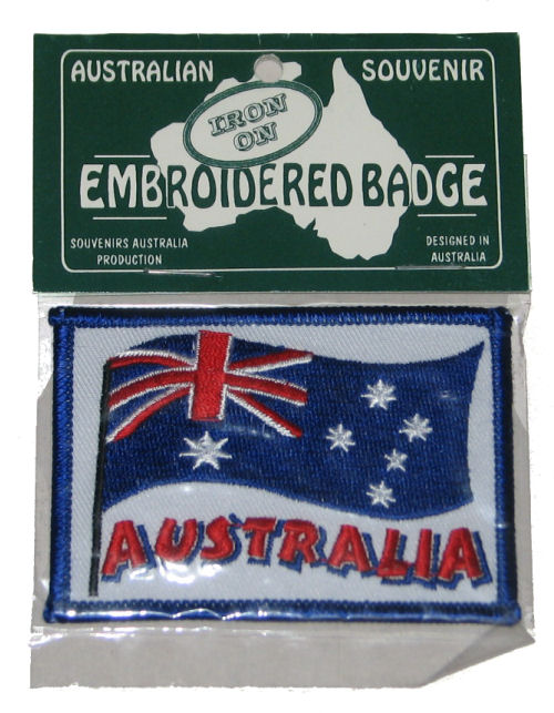 Badge: Australian Flag Wavy